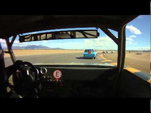 VIntage BMW 2002 racing at Chuckwalla Raceway