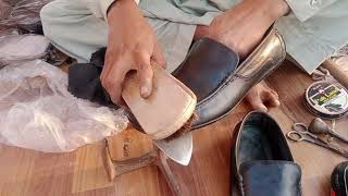 Restoration and shine from Pakistan street shoemaker