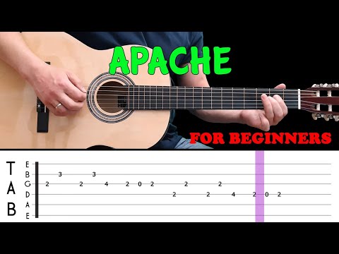APACHE | Easy guitar melody lesson for beginners (with tabs) - The Shadows