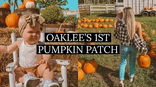 OAKLEE'S 1ST TRIP TO THE PUMPKIN PATCH!🎃