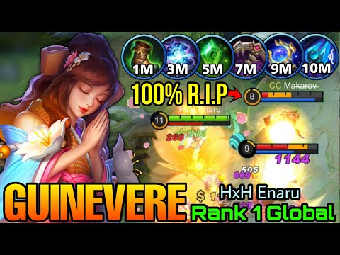 Knock them Out! Guinevere Unstoppable Sidelaner! - Top 1 Global Guinevere HxH Enaru - MLBB