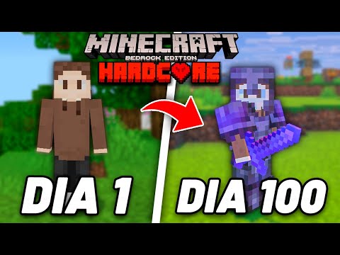 SOBREVIVI 100 DIAS no MINECRAFT BEDROCK HARDCORE