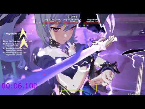 C3 R5 Keqing vs Triple Maguu Kenki in about 11.5 secs - 4.6 Abyss