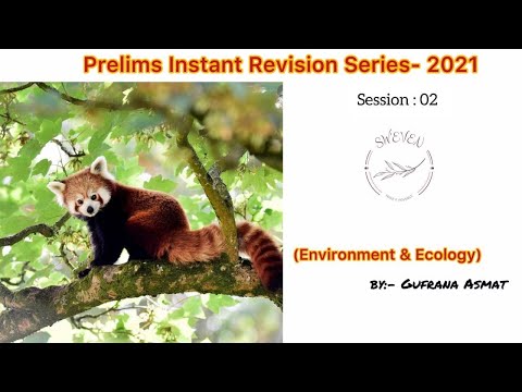 Prelims instant revision series 2020-2021(Environment and Ecology-02) -by Gufrana Asmat