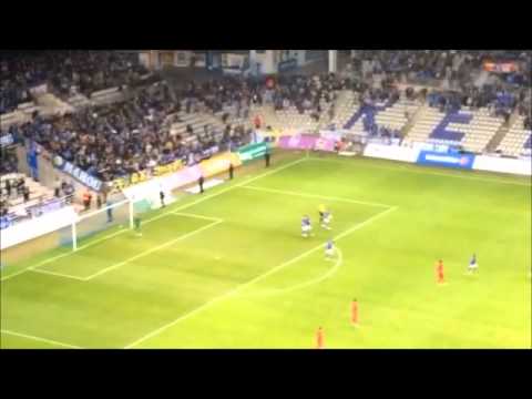 Oviedo-Murcia: celebración del 'hat-trick' de Linares