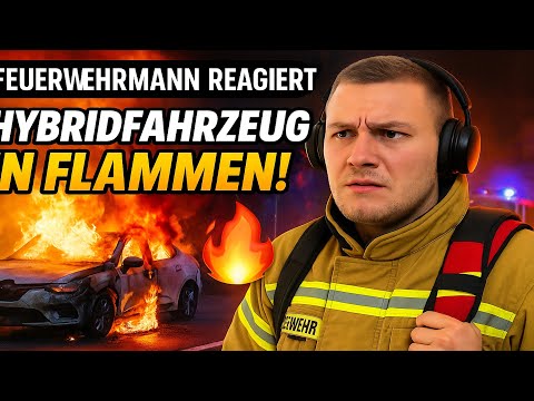 Firefighter reacts to: Hybrid vehicle in flames - Fire & Flame | Episode 8 | WDR