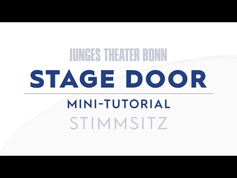 STAGE DOOR Mini-Tutorial: Stimmsitz