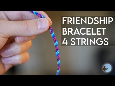 How to make a Friendship Bracelet with 4 Strings