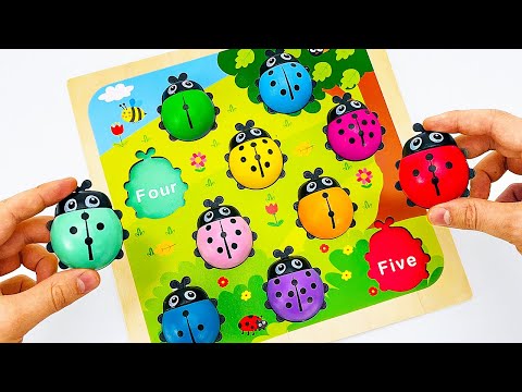 Learn Colors, Numbers & Count Miraculous Ladybugs | Count 1 to 10 | Preschool Toddler Learning Video