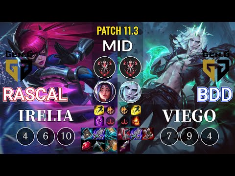 GEN Rascal Irelia vs GEN Bdd Viego Mid - KR Patch 11.3