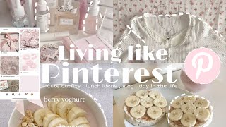 Living like my Pinterest board🎀!nature walk , pink outfits, pink smoothie + sketch
