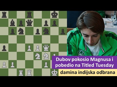 Dubov pokosio Magnusa i pobedio na turniru za igrače sa titulom utorkom - damina indijska odbrana