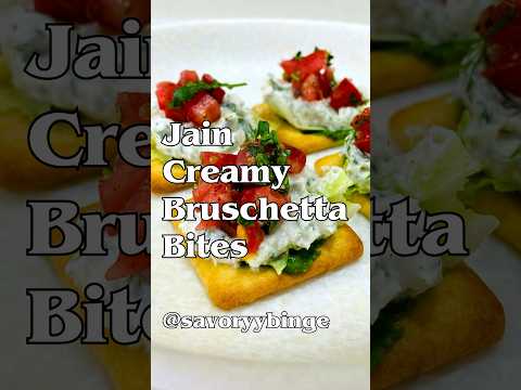 Jain Creamy Bruschetta Bites #shorts #bruschetta  #jainsnacks