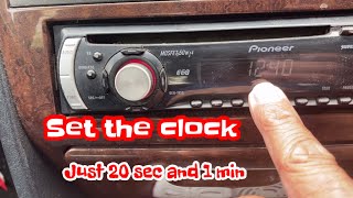 How to set the clock in pioneer mosfet 50x4