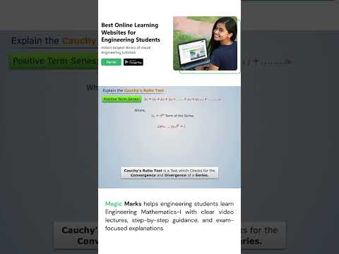 Cauchy’s Ratio Test Explained in 60 Seconds | Engineering Mathematics-I