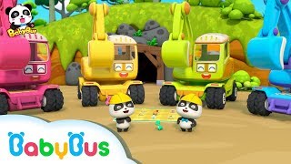 Download lagu Baby Panda:  Digging Treasure with Excavators | Car Toys & Pretend Play | BabyBus mp3