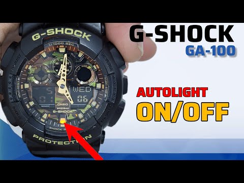 G-SHOCK GA-100 (module 5081) Auto Light Turn ON/OFF