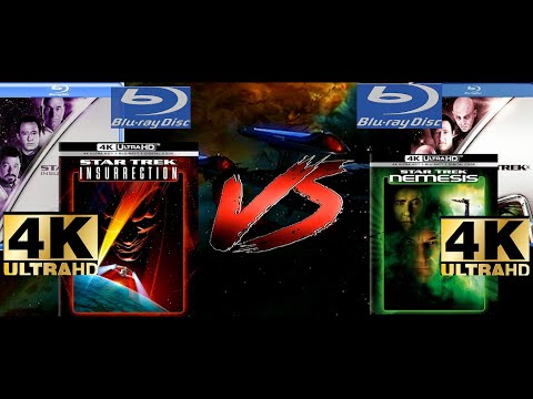 STAR TREK INSURECTION (1998) STAR TREK NEMISIS (2002) 4K ULTRA HD VS BLURAY COMPARISON