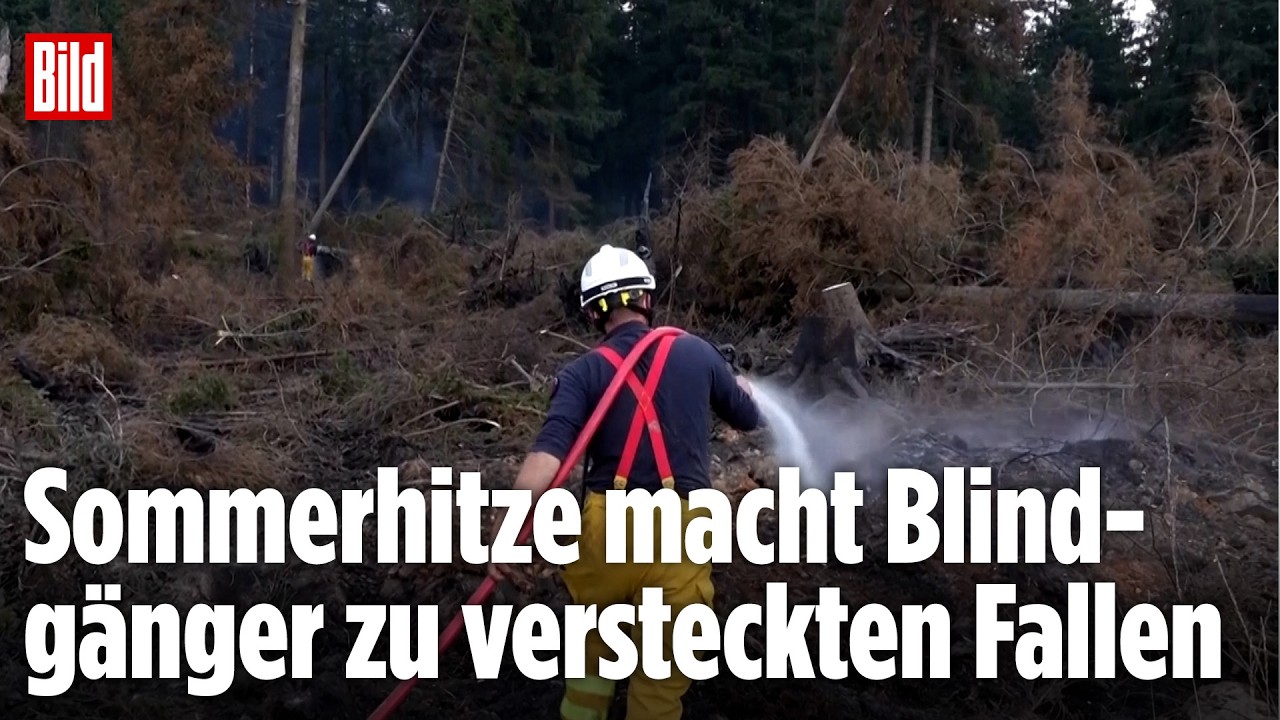 Hitze lässt Munition explodieren: Waldbrand löst Weltkriegsbomben aus