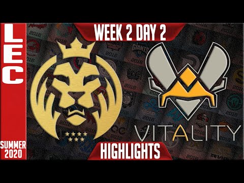 MAD vs VIT Highlights | LEC Summer 2020 W2D2 | MAD Lions vs Team Vitality