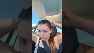 Olaplex braid in a moving car #hairbraid #hair #shorts