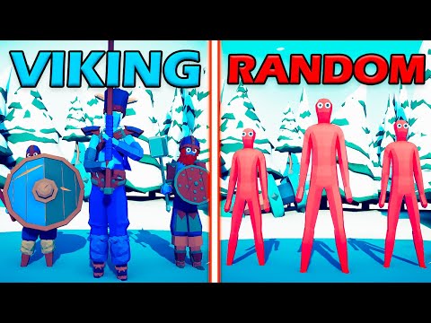RANDOM UNITS TEAM vs MEGA VIKING TEAM - Totally Accurate Battle Simulator | TABS