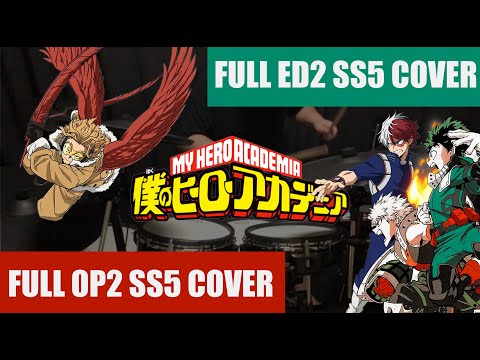 My Hero Academia season 5 Opening 2 and Ending 2 drum cover by Ten Vorapat