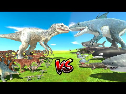 King Of The Jungle VS King Of Water - Who Is Real King Godzilla war -Animal Revolt Battle Simulator
