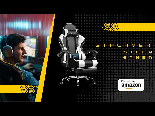 Vídeo relacionado con GTPLAYER - Silla para Juegos con reposamanos y Altavoz Bluetooth para Gamer ergonómico, Asiento Giratorio con apoyabrazos Sincronizados y cojín Lumbar más Favorable