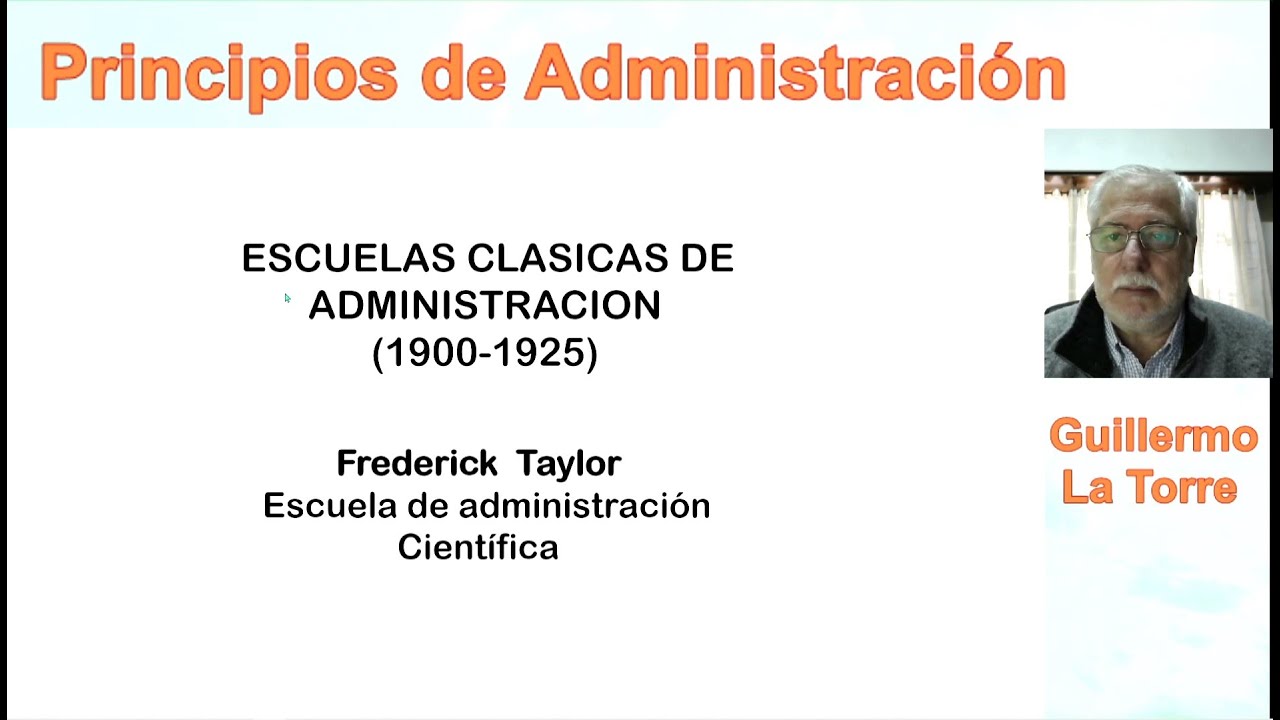 Escuela de Administración Científica- Frederick Taylor
