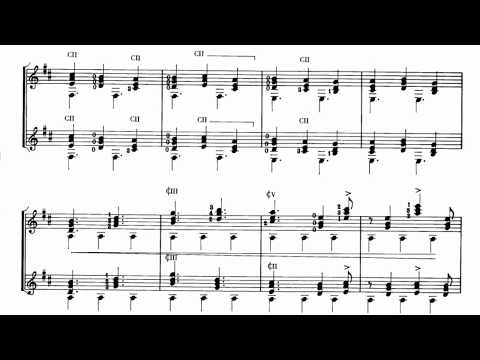 Paulo Bellinati: Jongo for Two Guitars (Score video)