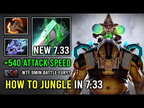 WTF 9MIn Battlefury +540 Attack Speed 7.33 Super Jungle Guide Alchemist 10K MMR Dota 2