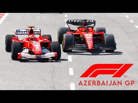Ferrari F1 2023 SF-23 vs Ferrari F1 2004 - Azerbaijan Grand Prix Baku