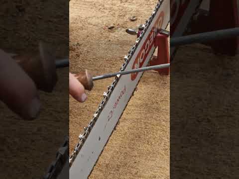 Sharpening Chainsaw Chain - Stihl #shorts #outdoors #chainsaw #trending #stihl