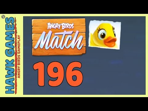 Angry Birds Match ⭐ Level 196 Super hard - Walkthrough, No Boosters