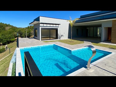 CASA DE CAMPO DE LUXO EM CONDOMÍNIO FECHADO | 3 SUÍTES + PISCINA | PINHALZINHO-SP 