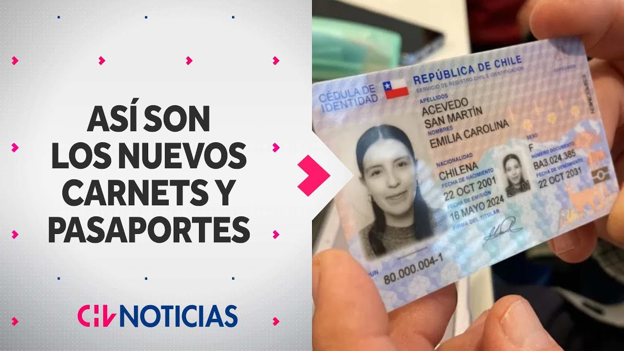 Diseño renovado: Así es el nuevo formato del carnet y pasaporte chileno - CHV Noticias