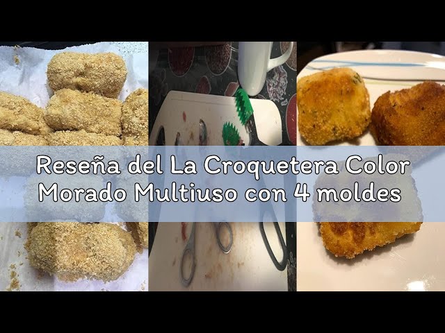Vídeo relacionado con La Croquetera, Pack multiusos, 4 moldes intercambiables para masas 100 por 100 español, Patentado y fabricado en España, Color aleatorio, 1 utensilio