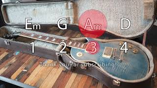 Backing track in the key of G -Syncopated verse (Bm/C/G/D) and chorus (Em/G/Am/D)