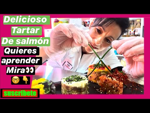 RECETA: TARTAR DE SALMÓN Y AGUACATE🐟"Como hacer tartar de salmon profesional 👩🏼🍳con Sushi Ohm
