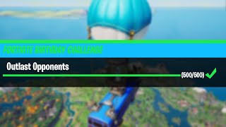 Outlast (500) Opponents! Fortnite 3rd Birthday Challenges Guide