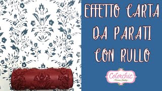 PARETE decorata effetto CARTA DA PARATI con il RULLO DECORATIVO