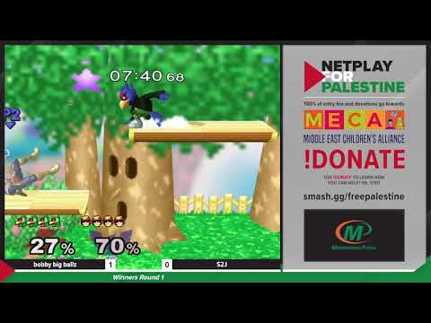 Netplay for Palestine - bobby big ballz (Falco) vs bc | S2J (C. Falcon) - Top 32 - Winners Round 1