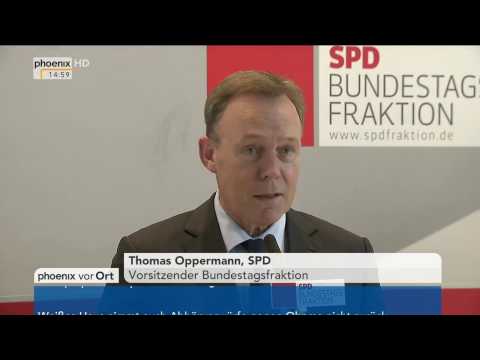 Vor Fraktionssitzung SPD: Statement von Thomas Oppermann am 21.03.2017