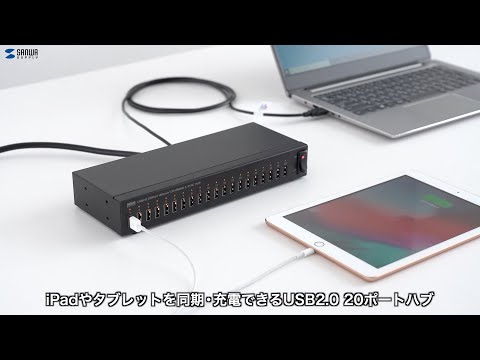 USB-2HCS20 USBハブ ブラック [セルフパワー /20ポート /USB2.0対応