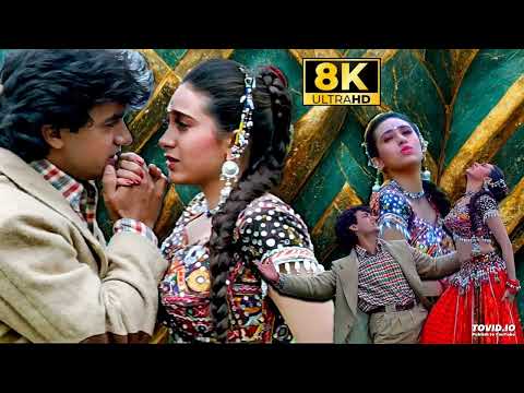 Pucho Zara Pucho 8K Full Video Song _ Aamir Khan, Karisma Kapoor, Alka Yagnik, Kumar Sanu 🔥 90s Hit