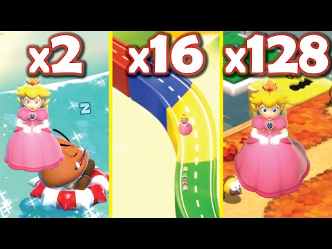 What if Princess Peach Floats Longer Every Level in Super Mario 3D World?