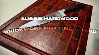 Herstellung eines Mauerwerk-Hirnholz-Schneidebretts || Australisches Hartholz-Sc