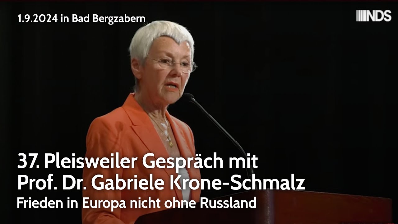 37. Pleisweiler Gespräch mit Prof. Dr. Gabriele Krone-Schmalz - Teil 1: Vortrag