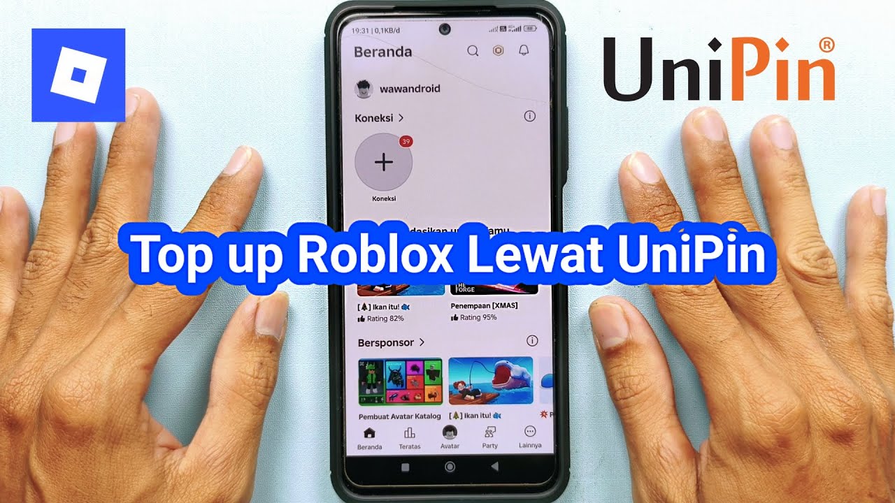 Cara Top up Roblox lewat Unipin 
